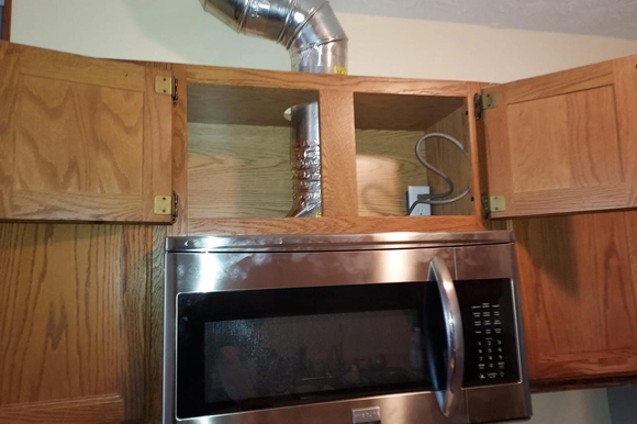 Microwave ventilation ductwork installation By ProCasaland in Georgia US