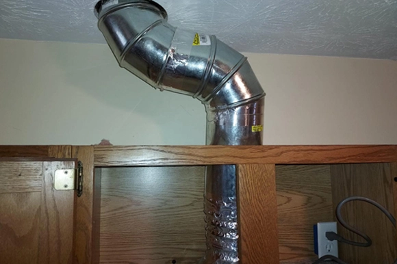 Microwave ventilation ductwork installation by ProCasaland