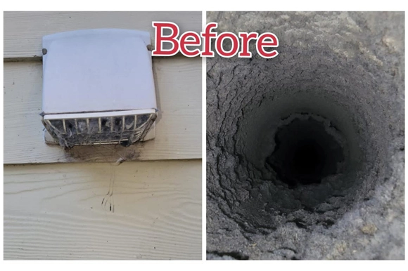 Before Image of Dryer Vent Cleaning by ProCasaland in Dacula,GA